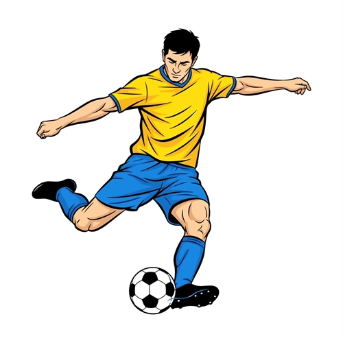 Soccer or Football Theme Power Kick Transparent Sticker